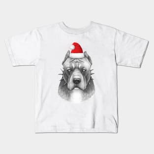 Winter pitbull Kids T-Shirt